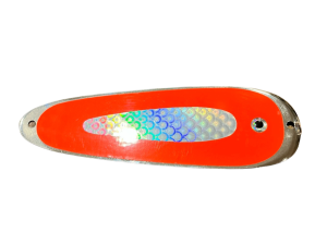 Nebo Kokanee Blade Orange & Holographic Fishscales 5”